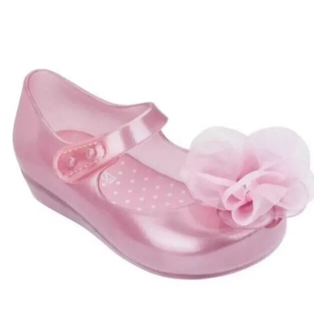 Mini Melissa Kids' Mini Ultragirl‎ Chic mary jane Flower Pink Toddler Size 5